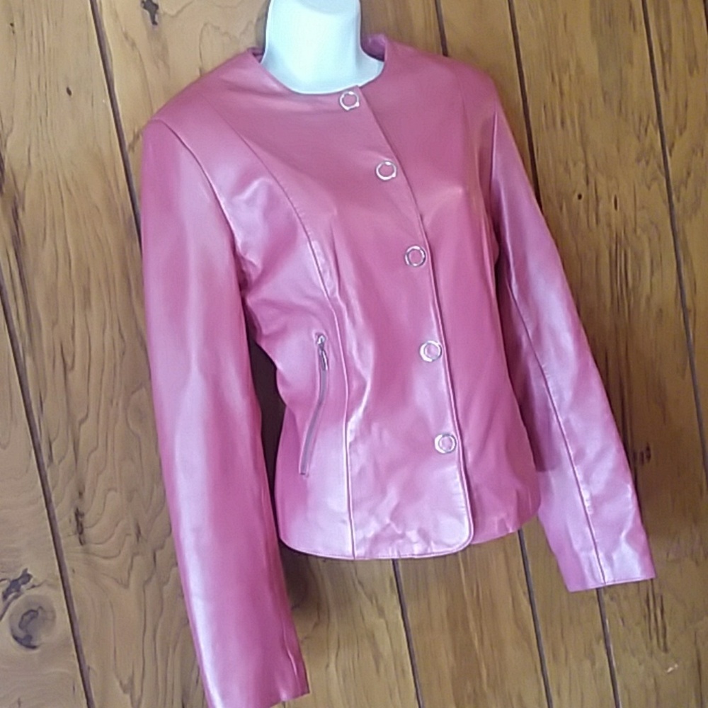 Saguaro Pink Genuine Leather Jacket